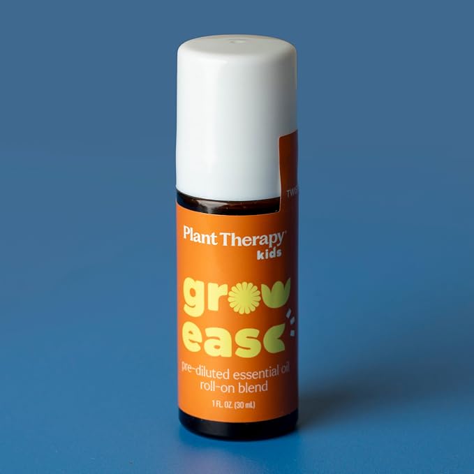 Plant Therapy Kids Grow Ease Essential Oil Roll-On 30 mL (1 oz), Growing Pains Relief for Kids, Muscle Aches & Leg Cramps, KidSafe, Pre-Diluted Essential Oil Blend