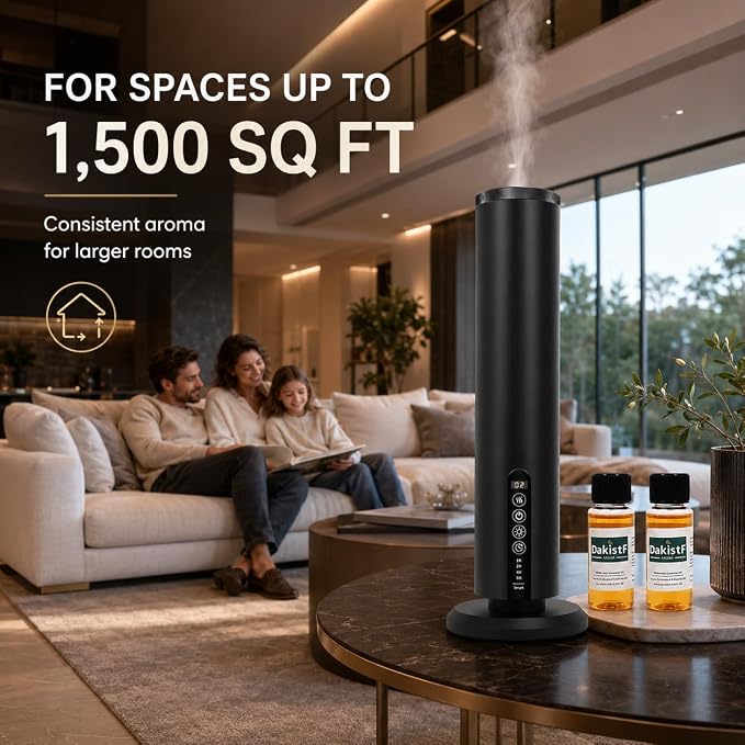 Hotel Waterless Scent Diffuser Starter Kit | 1500 Sq Ft Cold Air Essential Oil Diffuser with Bluetooth | Rechargeable Cordless Portable | Bedroom Office Home Spas | 4 X 20ml Hotel Essential Oil