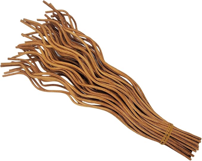 11 inch Wavy Rattan Reed Diffuser Sticks 50PCS Natural Rattan Fragrance Aromatherapy Volatile Replacement RefillEssential Oil Aroma Diffuser Replacements Sticks for own Space (50PCS, Light Brown)