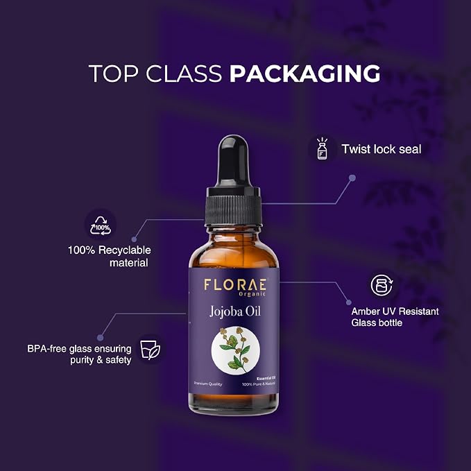 Jojoba Essential Oil 4 Fl Oz – 100% Pure and Natural Jojoba Oil for Diffuser and Aromatherapy, Skin, Massage, Candle and Soap Making Fragrance with Premium Glass Dropper
