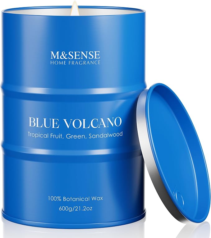 M&SENSE Tropical Fruit Soy Scented Candles Natural Non Toxic, Large Summer Candles 21.2oz 120 Hours Long Lasting Burning, Unique Candle Gifts Cozy Room Decor for Women Men