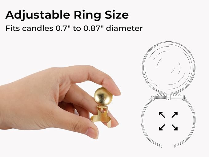 OLEEK (12Pcs Automatic Candle Extinguisher Gold, Candle Extinguisher Automatic Candle Snuffer, Candle Set auto Candle Extinguisher Snuffer, Candle Care kit Candle Accessories, Swedish Candle Snuffer