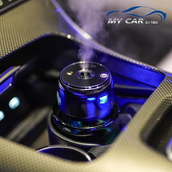 Smart Air Freshener, MyPerfume Car Diffuser – USB Aromatherapy Essential Oil Humidifier, Mini Portable Scent Diffuser for Car, Home & Office – MyBlue 160ml