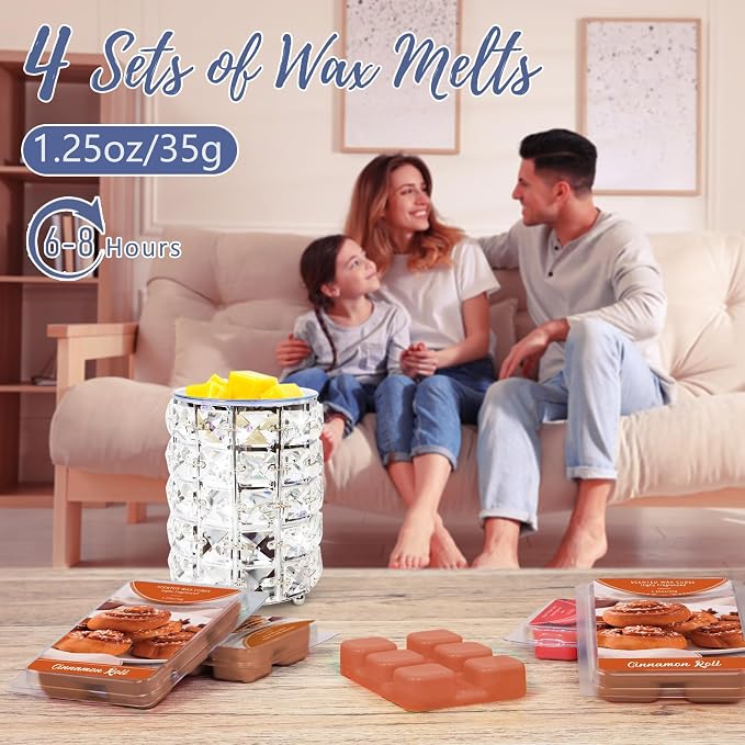 SCENTORINI Wax Melts, Summer Scent Wax Cubes, Cinnamon Roll Scent, Soy Wax for Candle Making, Wax Warmer and Home Fragrance, Pack of 4