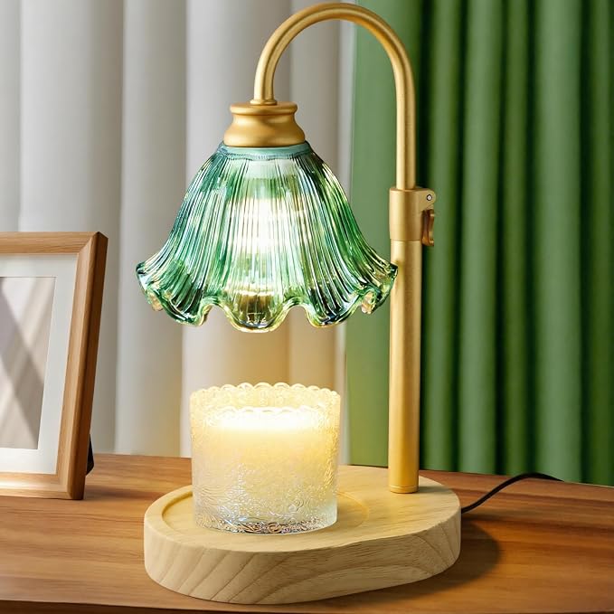 Candle Warmer Lamp with Timer & Dimmer, Adjustable Height Electric Wax Melt Warmer for Scented Jar Candles, Home Fragrance Decor, Birthday Gifts Women Mom