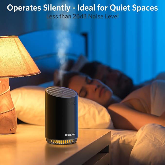 Portable Aromatherapy Diffuser 280ml, Rechargeable Essential Oil Diffuser with LED Light, Cool Mist Humidifier with 2 Mist Modes, Auto Shut-Off, Cordless Use for Home, Office, Bedroom - Black