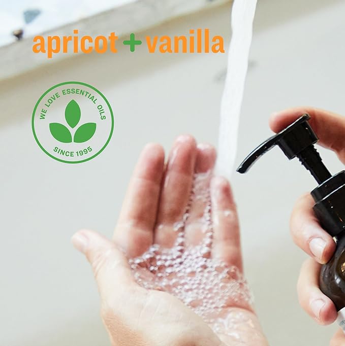 Everyone Liquid Hand Soap,12.75 Ounce,Apricot and Vanilla,Plant-Based Cleanser with Pure Essential Oils,(Pack of 6)