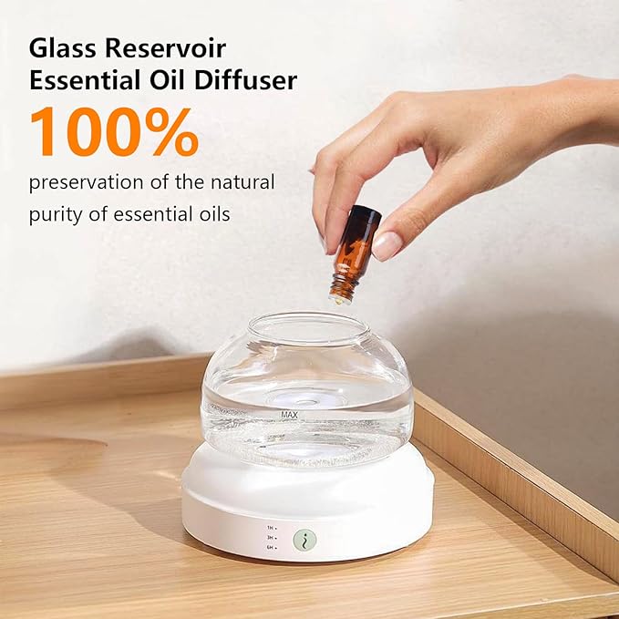 Diffuser,USB Plug-in Car Portable Aromatherapy Diffuser,Essential Oils for Diffusers with 7 Colors Lights 2 Switch Mode Waterless Auto Off for Car Home Office Room (One Button Control)