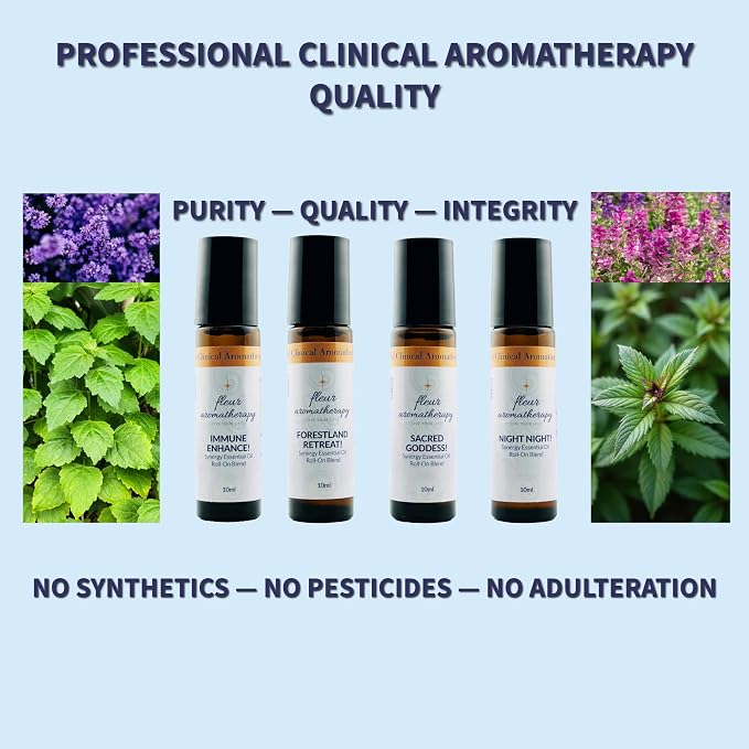 Forestland Retreat Synergistic Essential Oil Roll-On 10ml – Nature's Anchoring On-the-Go Aromatherapy – Professional Clinical Aromatherapy Quality – Fleur Aromatherapy