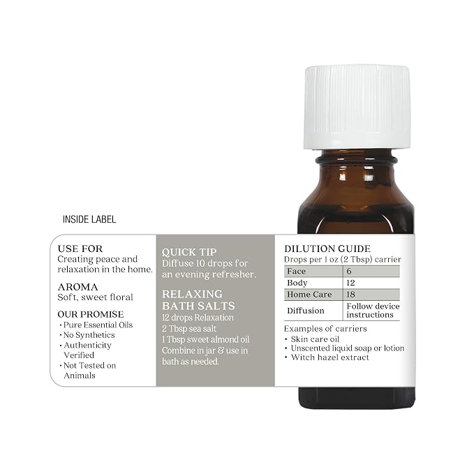 Aura Cacia Relaxation Essential Oil Blend 1/2 Oz. Bottle
