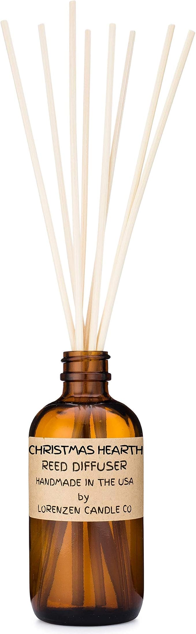 Christmas Hearth Reed Diffuser Set 3oz | Handmade in the USA by American Workers | Lasts for 2-3 Months