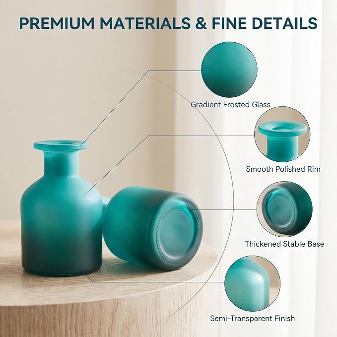 1 Pack 150ml Empty Glass Diffuser Bottle, Refillable Aromatherapy Container for Fragrance(Gradient Blue)