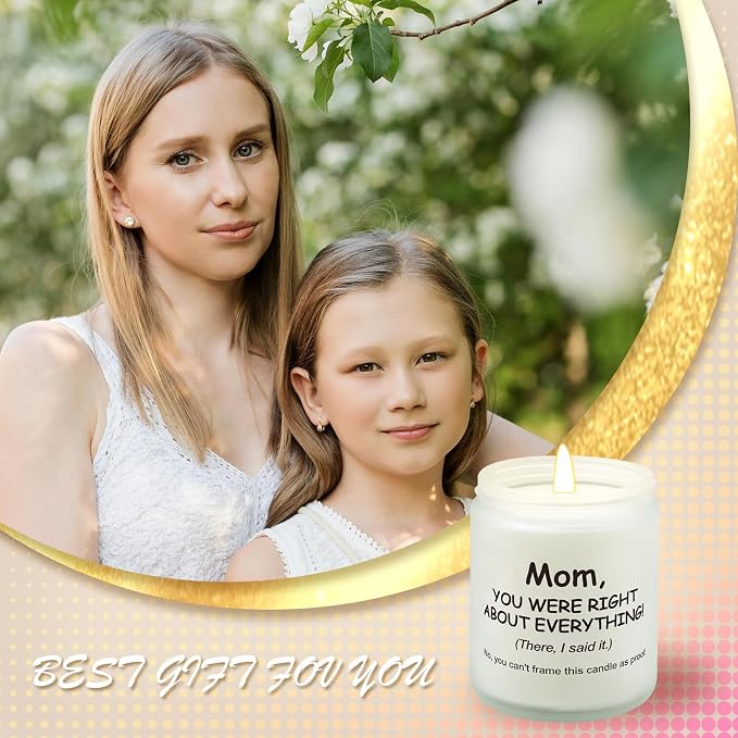 Lihome Mothers Day Gifts for Mom from Daughter Son, Funny Mother's Day, Birthday, Thanksgiving, Christmas Gifts, Vanilla Coconut Candles