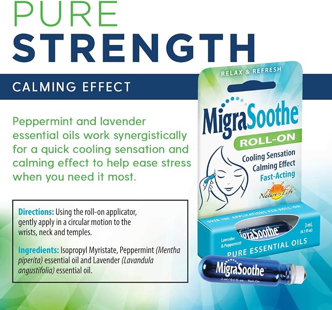 Health From the Sun MigraSoothe | Cool & Refreshing Effect| Essential Oil Roll-On Stick | 2 Pack