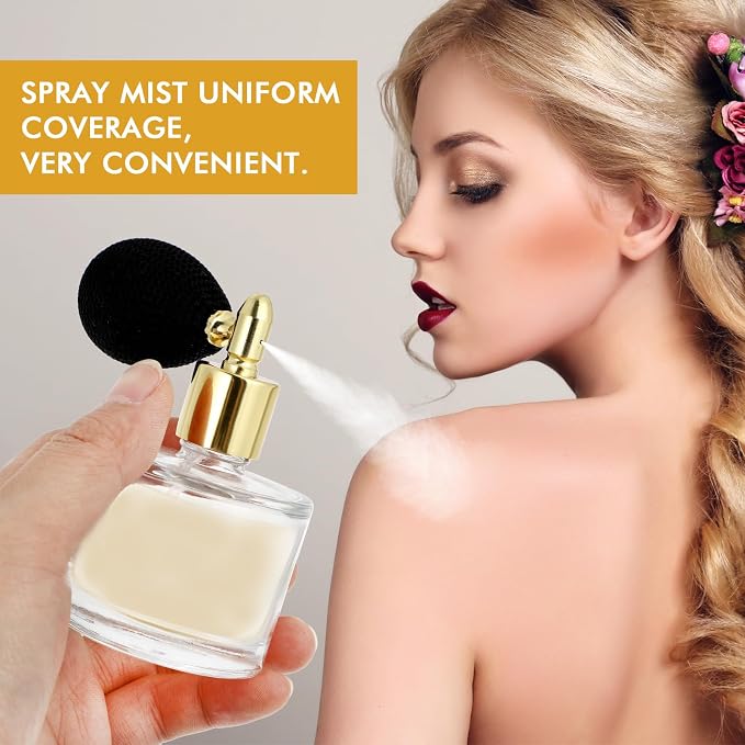 HEALLILY Refillable Perfume Bottle 3.54In Fine Mist Spray Atomizer Leakproof Clear Glass Travel Container for Fragrance Dispensing