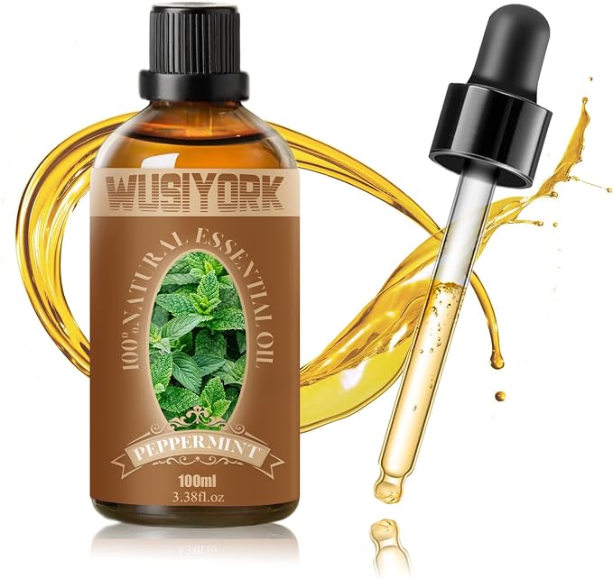 Peppermint Essential Oil 100ML - 100% Pure and Natural Therapeutic Grade Oils for Aromatherapy Diffuser - 3.4 Fl Oz/Peppermint