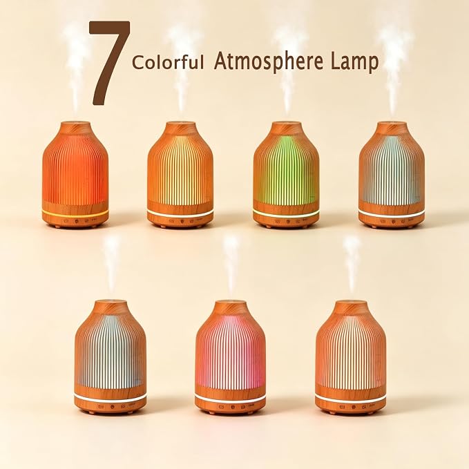 Diffuserlove Essential Oil Diffuser,150ML Small Aroma Humidifier with 1H/2H/4H Timer,Cool Mist & 7 Colors Night Light,Decor Diffuser Ready Gift for Home Office Bedroom