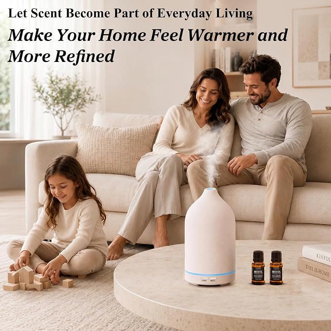 URPOWER Hotel Collection Diffuser Oil - 6 Premium Scents for Diffusers 10ml/0.34 fl oz Essential Oils Set for Diffusers for Home - Inspired by Baccarat Westin My Way Pure White Tea and Other Hotel