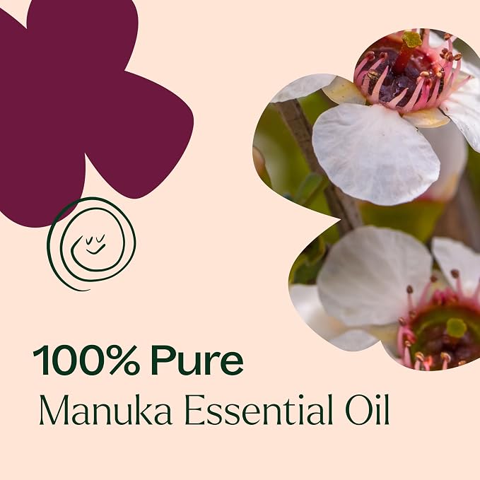 Plant Therapy Manuka Essential Oil 10 mL (1/3 oz) 100% Pure, Undiluted, Soothing Relief for Skin Blemishes and Respiratory Irritation