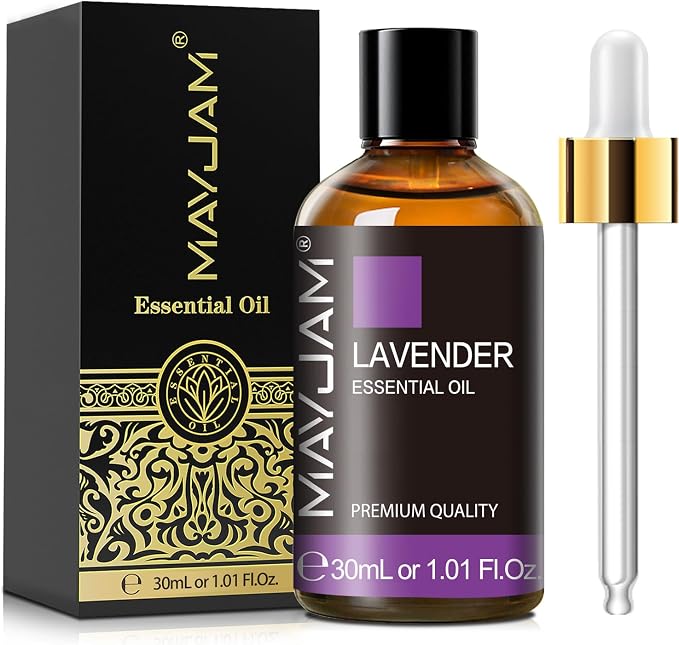 Lavender Essential Oil 30ML/ 1.01FL.OZ, MAYJAM Lavender Oil for Massage, Diffuser, Soap Making, Long Lasting Scents