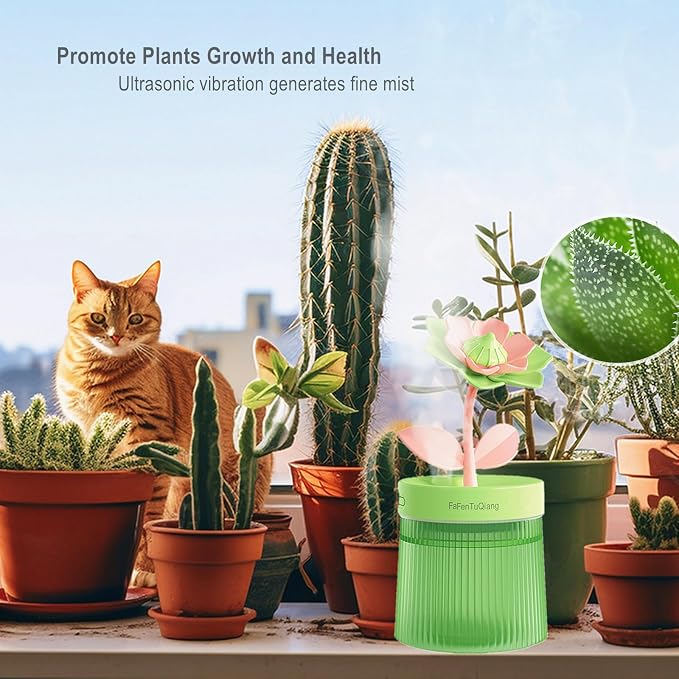Desk Mini Humidifier, Personal Small Humidifier Diffuser 260ml Portable with Colorful Light Cool Mist,Quiet, Auto Off, Top Fill Air Humidifiers,for Plants,Home,Office,Travel,Work,Women, Birthday
