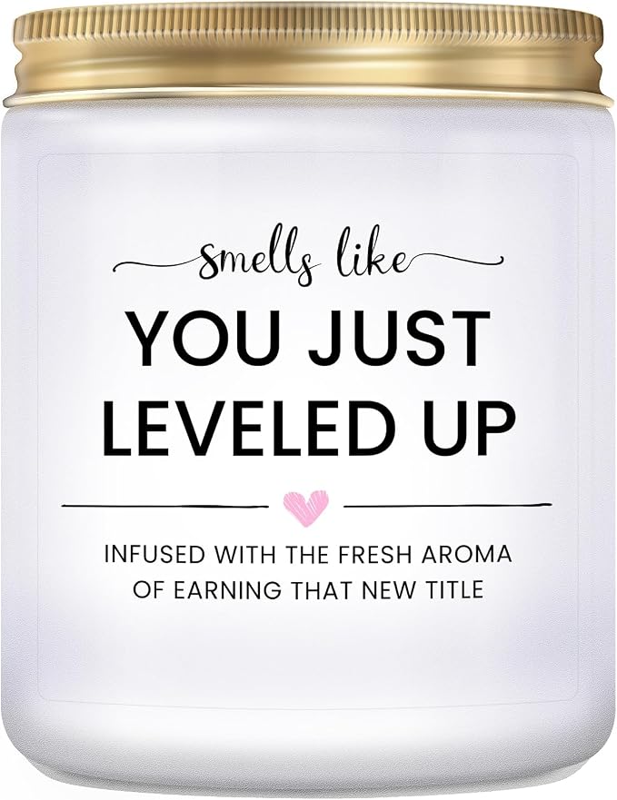 Congratulations Gifts for Women, Promotion Gifts for Women at Work, New Job Candle Gift, Congratulations Gift for Woman, Gamer, Friend, Boss, Teachers, Nurses - Lavender Candles(7oz)
