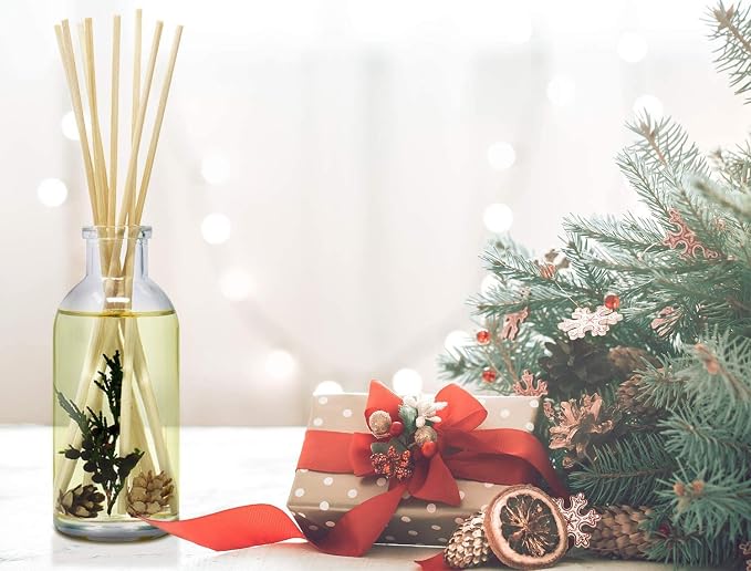 Urban Naturals Balsam Forest Oil Reed Diffuser Refill + Free Set of Reed Sticks - Fragrance Notes of Pine Fir Needles, Evergreen, Woodsy Cedar and Sandalwood – Vegan, 4 oz Made in the USA