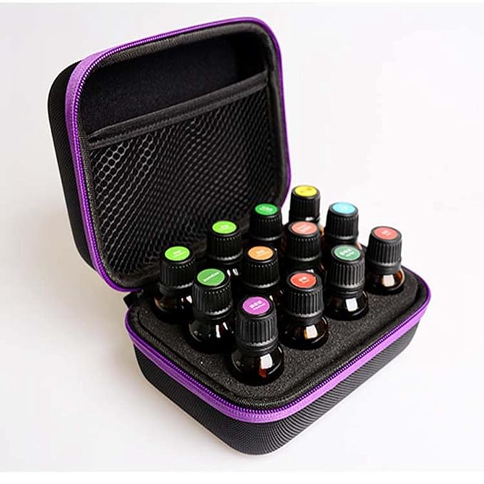 Bag for 15ml Bottles with 12 Compartments, Foam Insert Design, Waterproof and Shock Resistant