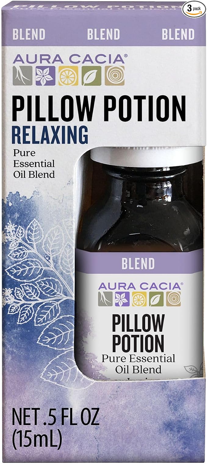 Aura Cacia Essential Oil Calming Pillow Potion, 0.5 Fluid Ounce