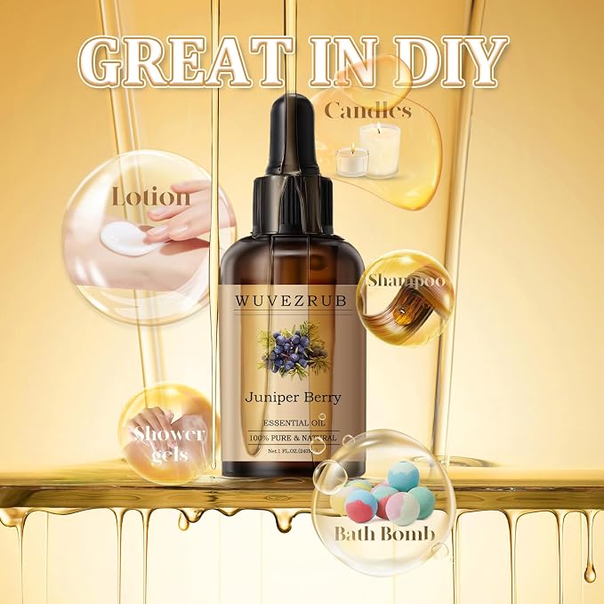 Juniper Berry Essential Oil 120ML - 100% Pure and Natural Oils for Aromatherapy Diffuser - 4 Fl Oz/Juniper Berry