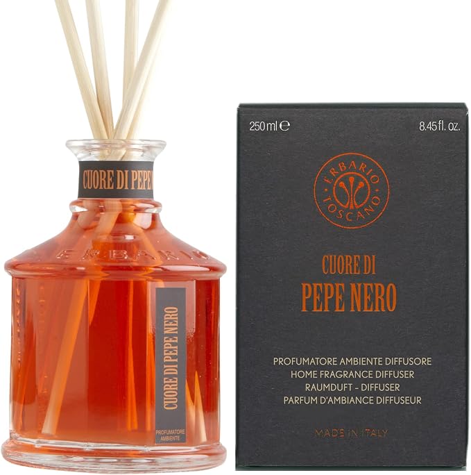 Erbario Toscano Home Fragrance Reed Oil Diffuser 250ml (Black Pepper)