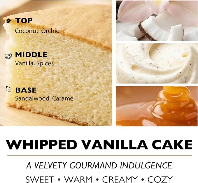 4EVER Scented Candles | 4-Wick 18oz Soy Wax Candle | Up to 50Hrs Clean Burn | Aromatherapy Candles for Home Scented | Gifts for Women & Mom, Whipped Vanilla Cake