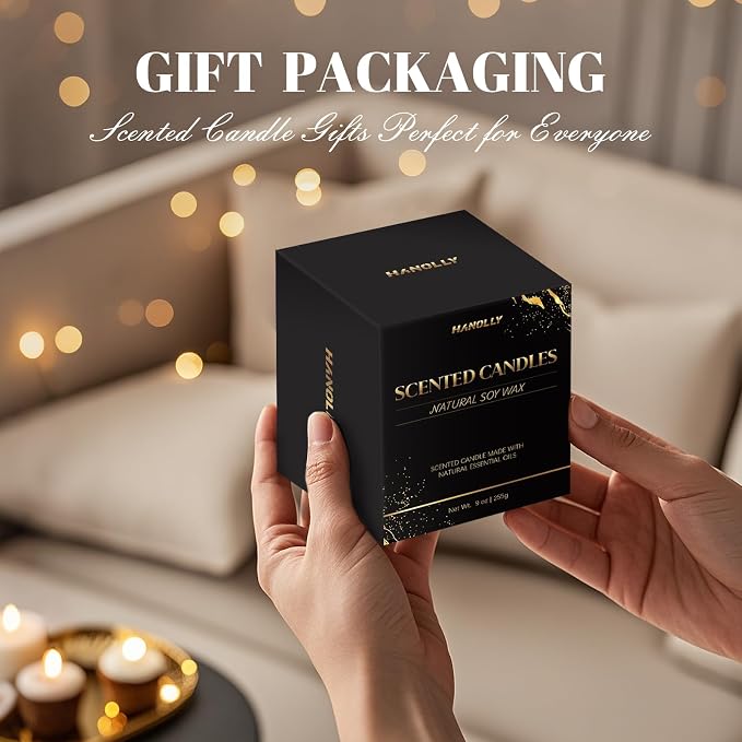 Cologne Candle,9 oz Scented Candles for Home Soy Candle Wax, Birthday Fathers Gifts for Father Dad, Masculine Aromatherapy Candles for Men, Perfect for Creating a Classic Ambiance