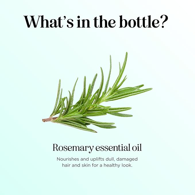 Pure Rosemary Essential Oil with Dropper - Undiluted Rosemary Oil for Hair Skin and Nails and Refreshing Aromatherapy Oil for Diffusers - Rosemary Essential Oil for Cleansing Dry Scalp Care 4oz