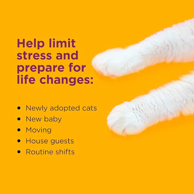 Comfort Zone 60-Day Starter Kit: 1 Cat Calming Diffuser & 2 Refills; Cat Pheromones Help Anxiety; Reduce Stress, Urine Marking, Scratching