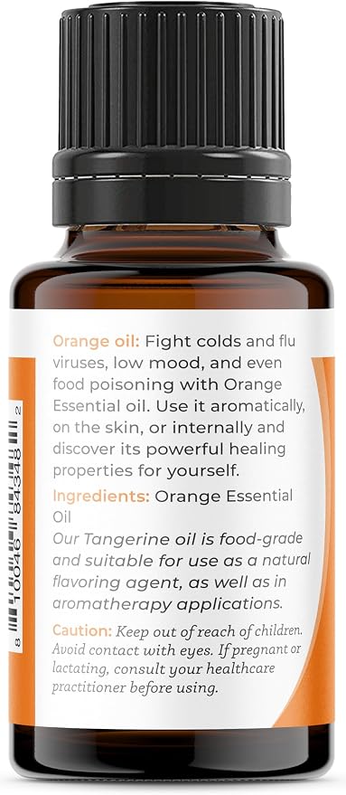 Viva Doria 100% Pure Sweet Orange Essential Oil, Undiluted, Food Grade, USA Orange Oil, 15 mL (0.5 Fl Oz)