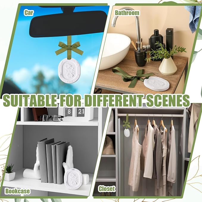6 Pcs Passive Diffusers for Essential Oils 6 Aroma Flower Car Passive Essential Oil Diffuser for Room Cars Bathroom Home Office Travel Non Electric Sleep Relieves Stress(Classic,2.7 x 3.3'')