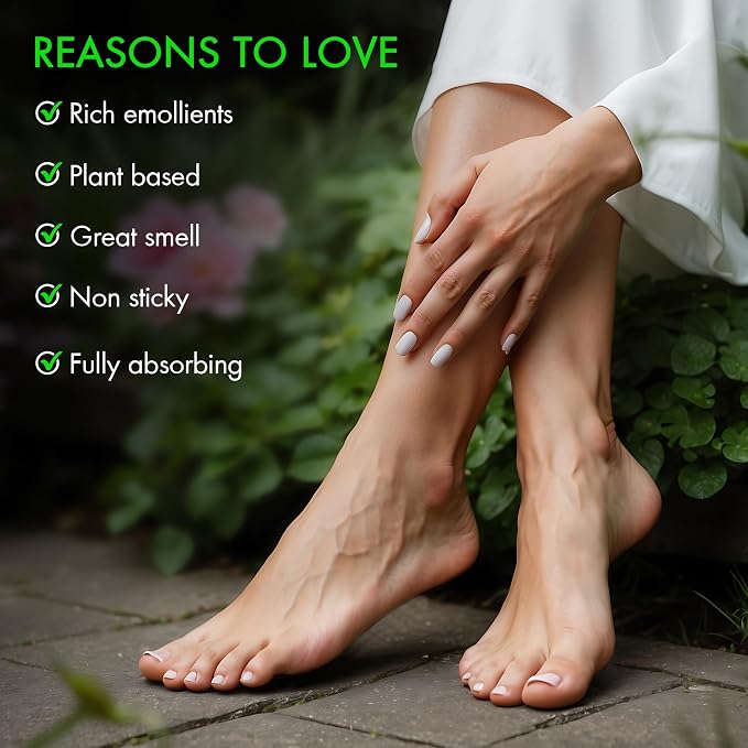 Majestic Pure Tea Tree Oil Foot Cream, Warming Cream - Calluses, Dry Cracked Feet, Hands, Heels, Elbow, Nails, and Knees - Softens & Moisturizes Skin - 8 oz