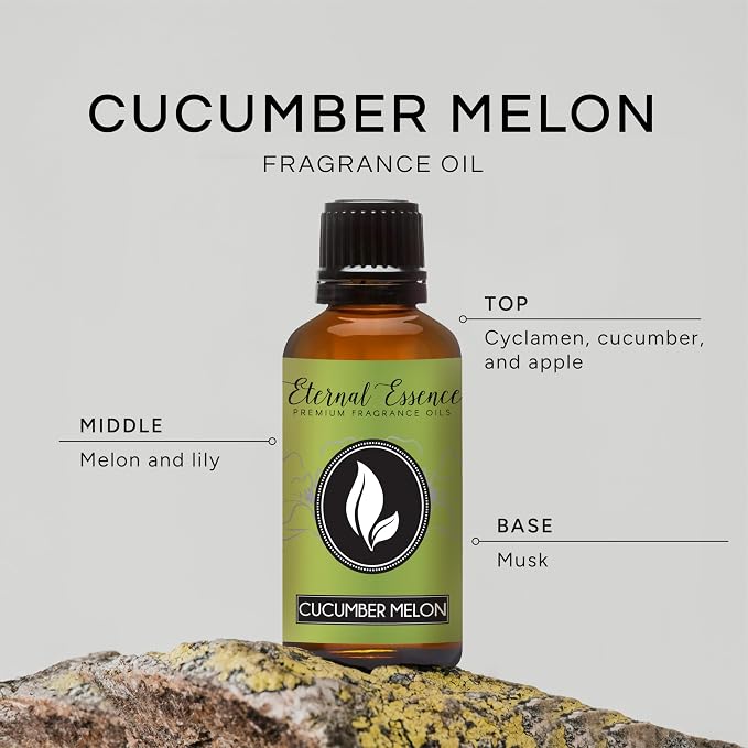 Eternal Essence Oils Cucumber Melon 30ml Premium Fragrance Oil - for Candle, Soap Making, Aromatherapy, Diffusers, Home Care, & Humidifiers