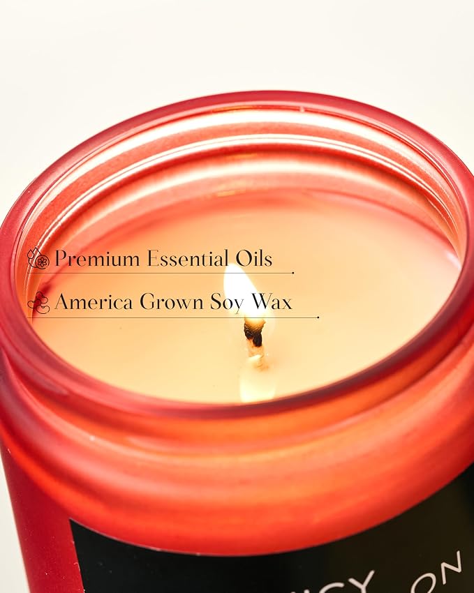 M&SENSE Juicy Watermelon Scented Candles for Home, 7.05oz Natural Soy Wax, 50 Hours Slow Burning, Non Toxic Organic Candles, Fruit Scent Aromatherapy Home Fragrance for Housewarming Gifts