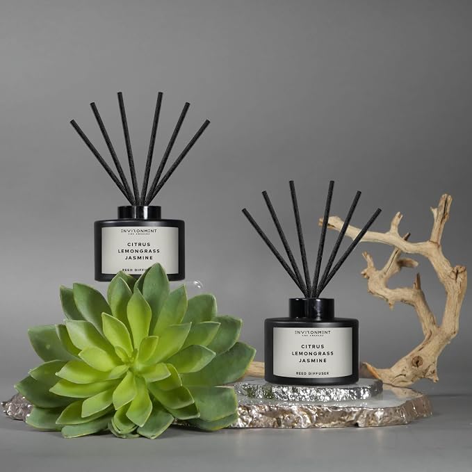Environment Inspired by 5-Star Resort WH Reed Diffuser, 200ml Luxury Scented Aromatherapy (Citrus | Lemongrass | Jasmine) Reed Diffusers for Home, Diffusing Oil Fragrance, Home Fragrance Products