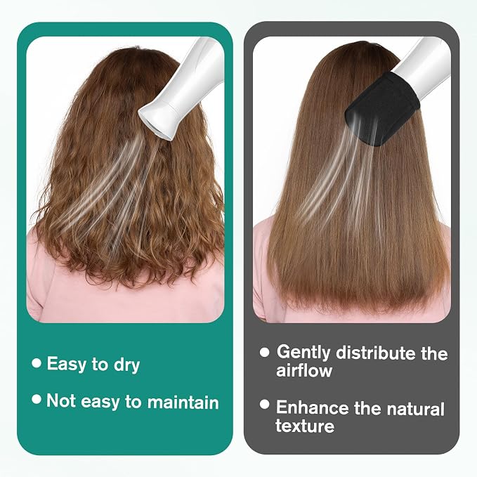 2 PCS Sock Diffuser for Hair Dryer, Universal Sponge Hair Dryer Diffuser Cover Heat-Resistant Diffusers Hair Dryers Attachment Portable Soft Curly Hair Diffusers Cap Fits Most Every Size Blow Dryers