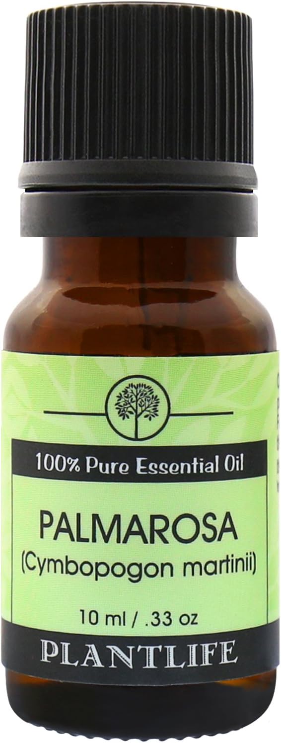 Plantlife Palmarosa Aromatherapy Essential Oil - Straight from The Plant 100% Pure Therapeutic Grade - No Additives or Fillers - 10 ml