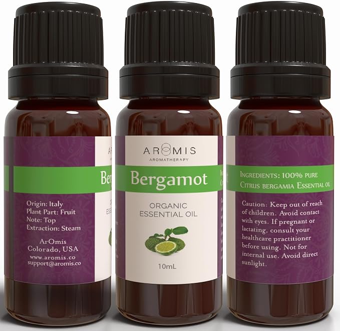 ArOmis Italian Bergamot Essential Oil - 100% Pure Therapeutic Grade - Undiluted, Premium Oil - 150 Micron Filtered, Perfect for Aromatherapy Diffusers (10ml / .34 fl oz)