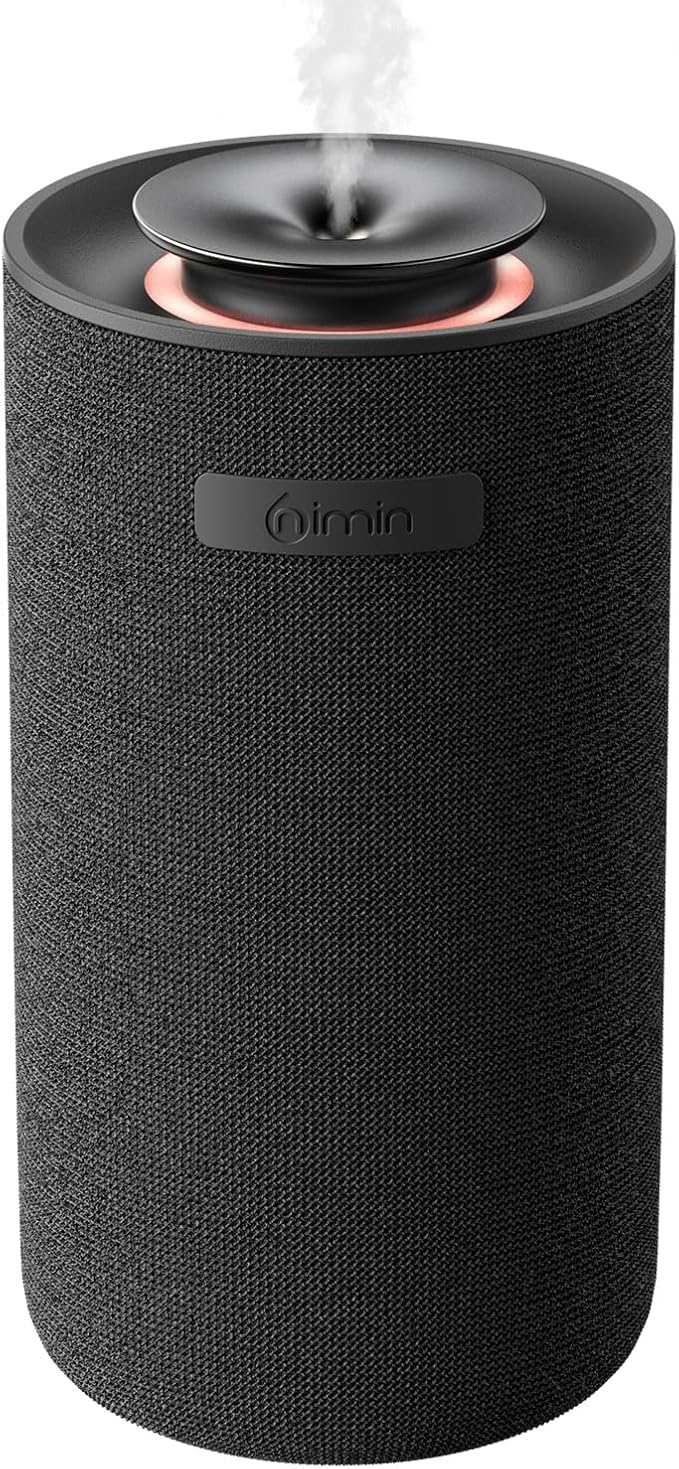 Car Scent Diffuser with Smart Auto Start-Stop Sensor, Waterless Car Essential Oil Diffuser for Home, Cordless Rechargeable Portable Air Freshener, Adjustable Scent Modes, Fits 5/10/15ml