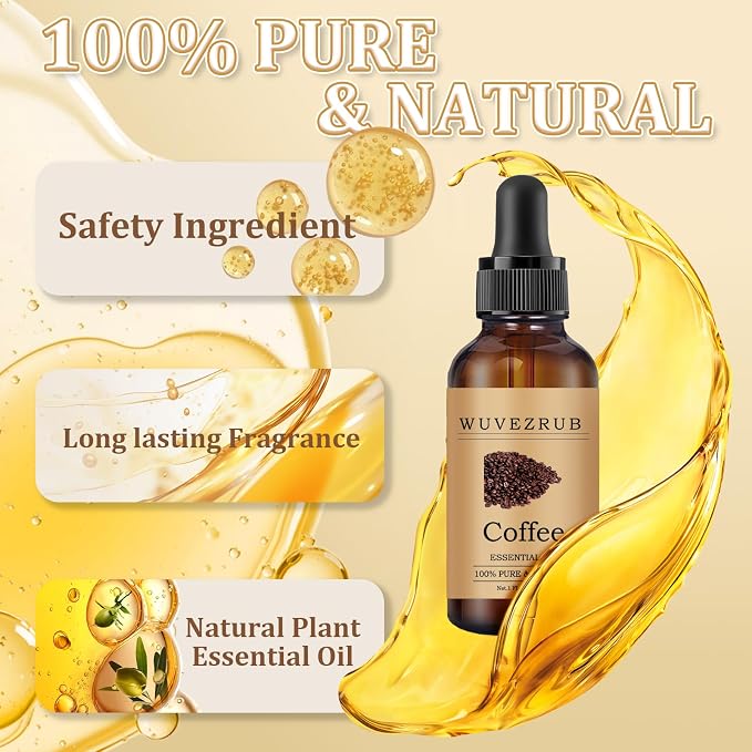 Coffee Essential Oil 30ML - 100% Pure and Natural Oils for Aromatherapy Diffuser - 1 Fl Oz/Coffee