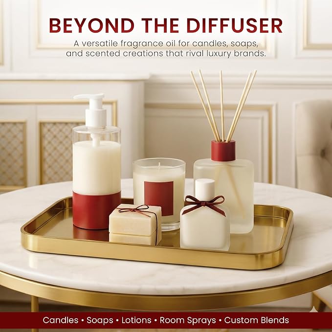 Aroma Country Rouge Royale Diffuser Oil - Luxury Essential Oils for Diffuser Refill & Air Freshener Room Spray, Long-Lasting, Natural Home Fragrance & Hotel Scent for Diffusers & Machines (8.5 Fl. oz)