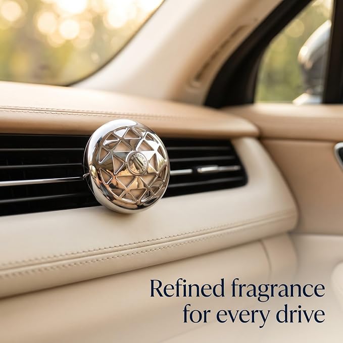 MAISON BERGER Car Diffuser Set, Joy Agave Garden | Lemon Agave Honeysuckle Notes, Refillable Vent Clip, 4-Week Passive Diffusion