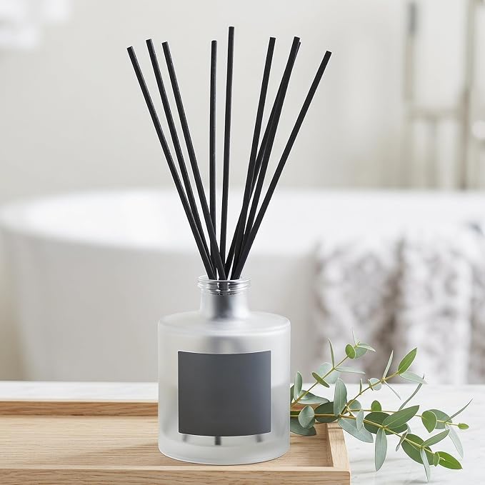 200pcs Fiber Reed Diffuser Sticks: Replacement Refills for Diffuser Bottle - Black Reed Replacement for Oil, Aromatherapy Scents, Home Bedroom, 9.8 Inch