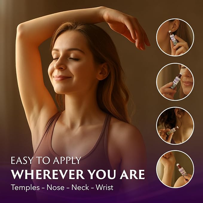 Mine Lavender Essential Oil Roll On – 100% Pure Natural Lavender Oil – Relaxation Gift for Women & Self Care Lovers